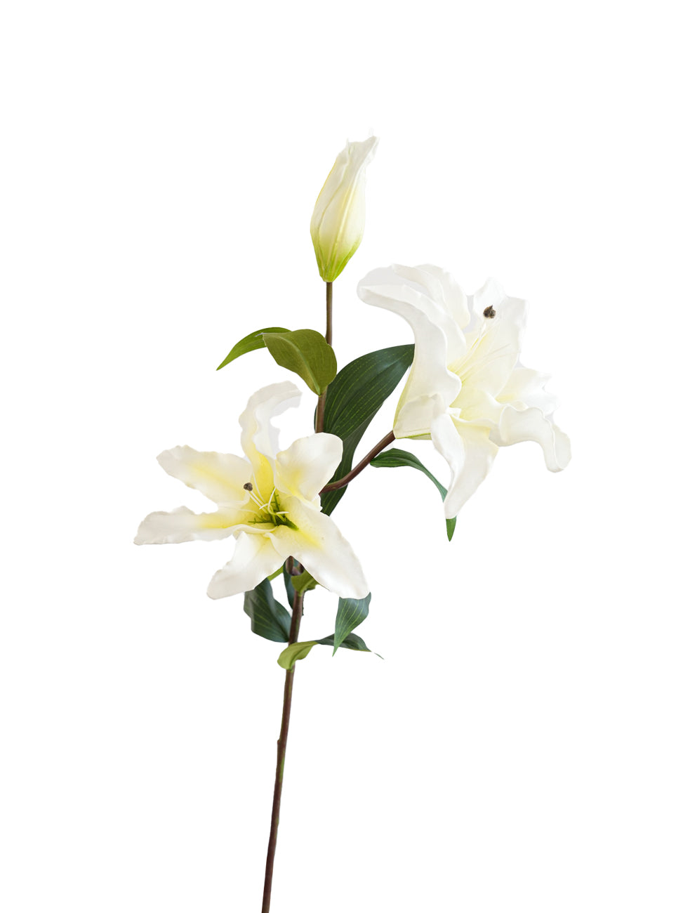 Artificial three - stem lily flowers with a real touch -36.2"