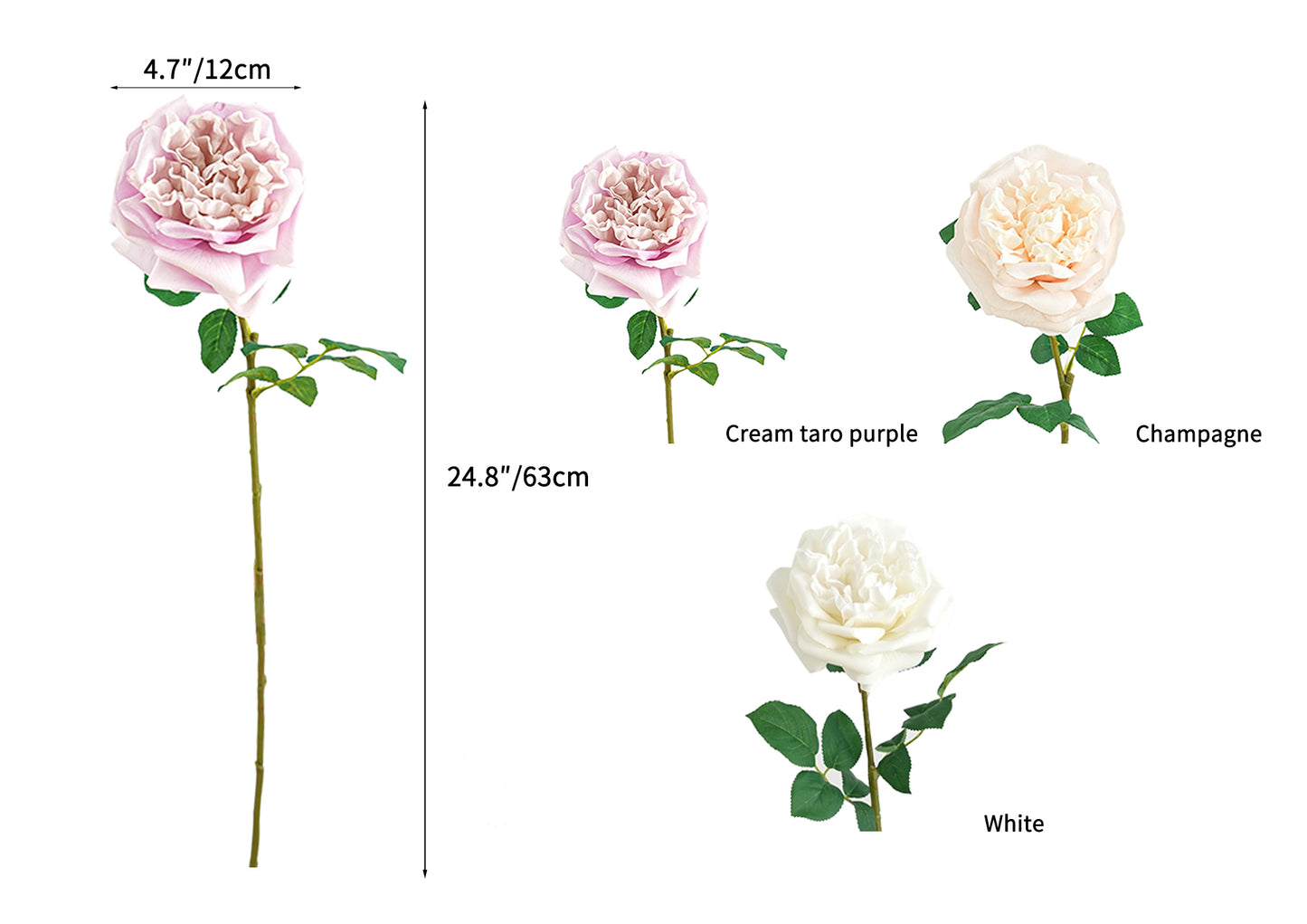 Luxurious artificial purple roses- 24.8"