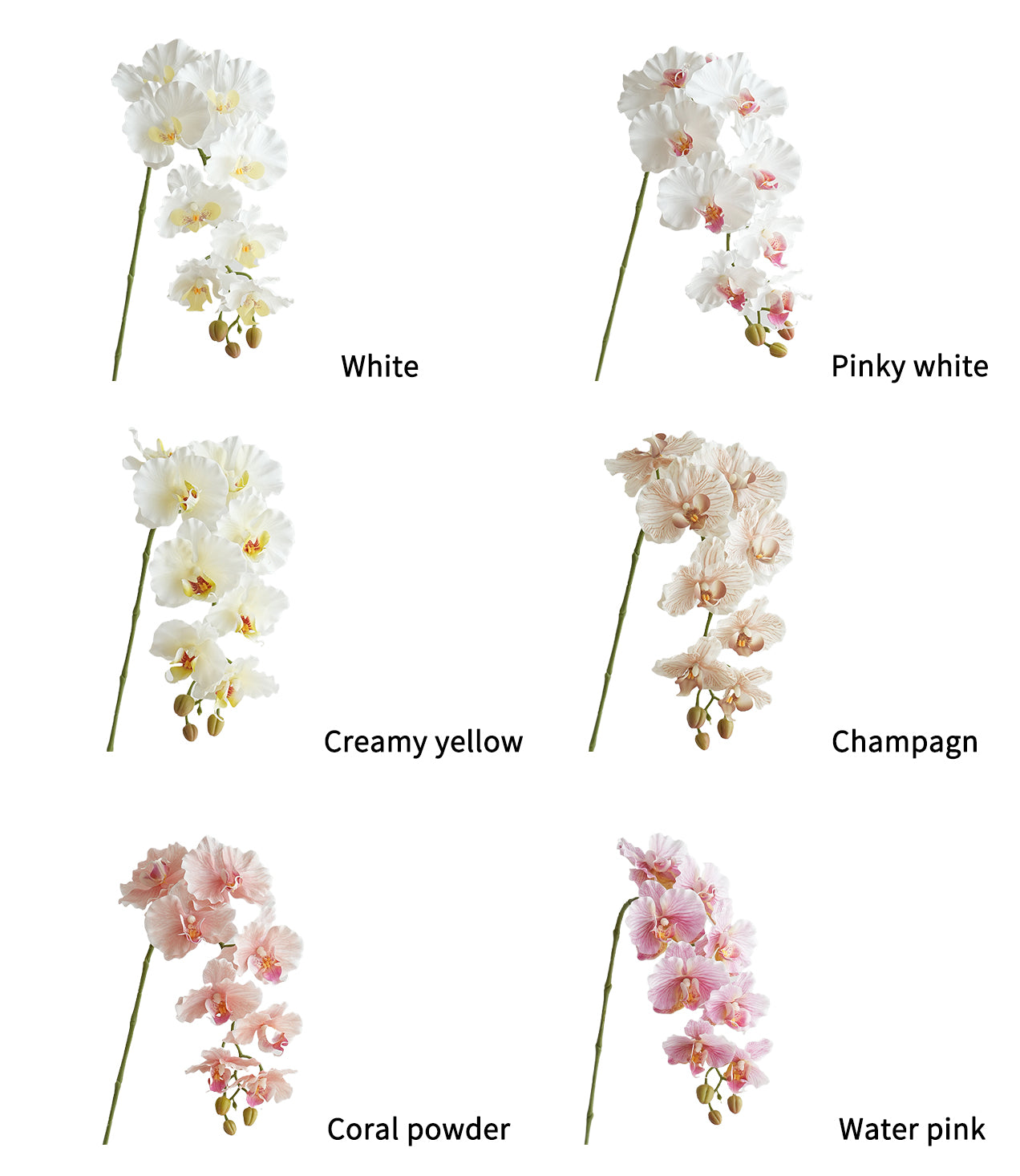 Colorful Artificial Phalaenopsis Orchids-38.5"