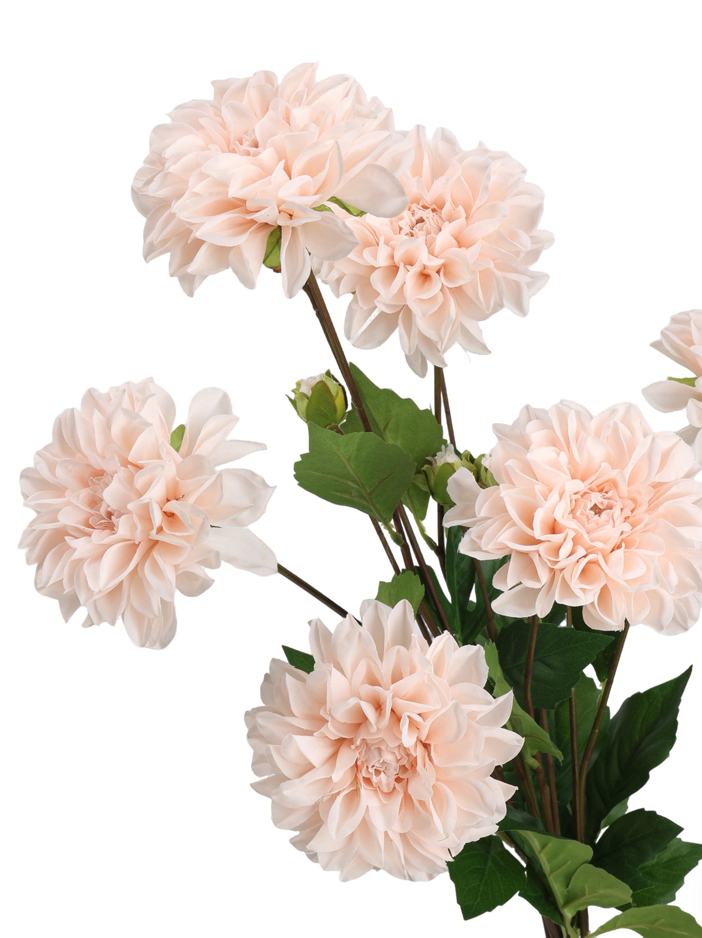 Faux Dahlia Spray With Buds - 22.8"