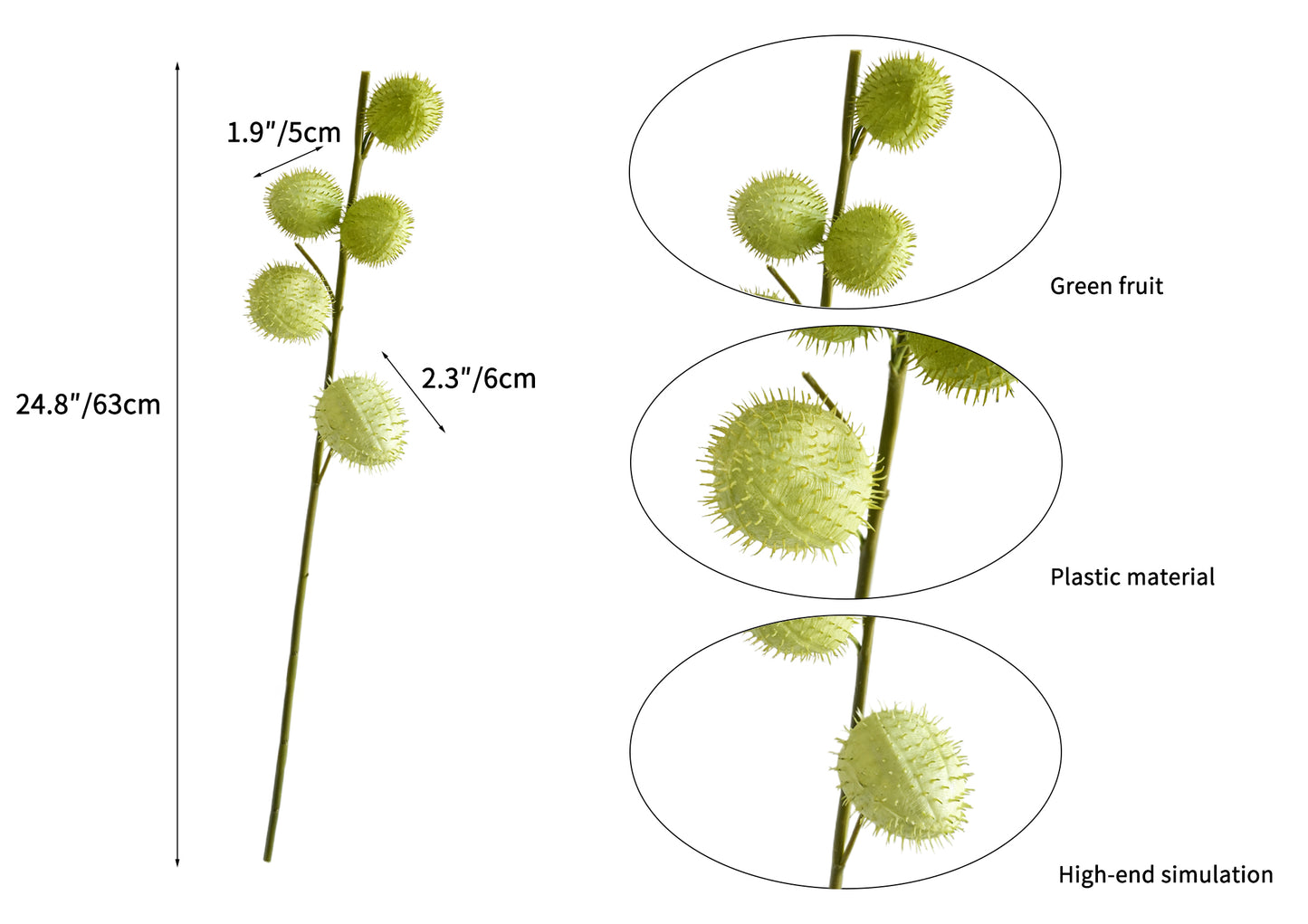 Artificial Balloonplant Fake Gomphocarpus -24.8"