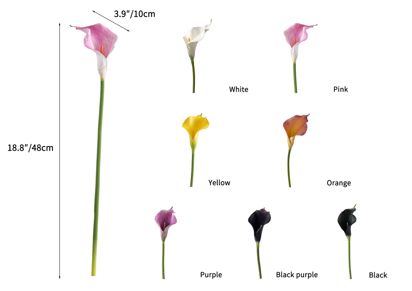 Artificial Calla Lily in Soft Tones-18.8"