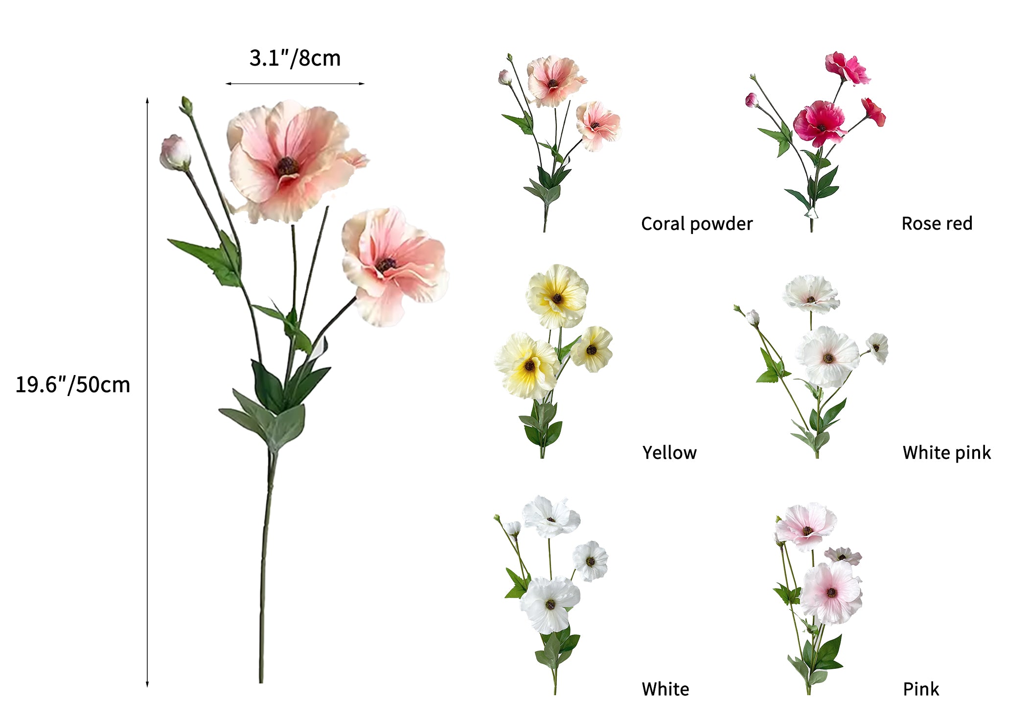 Luxurious Artificial Ranunculus asiaticus with Butterflies-19.6"