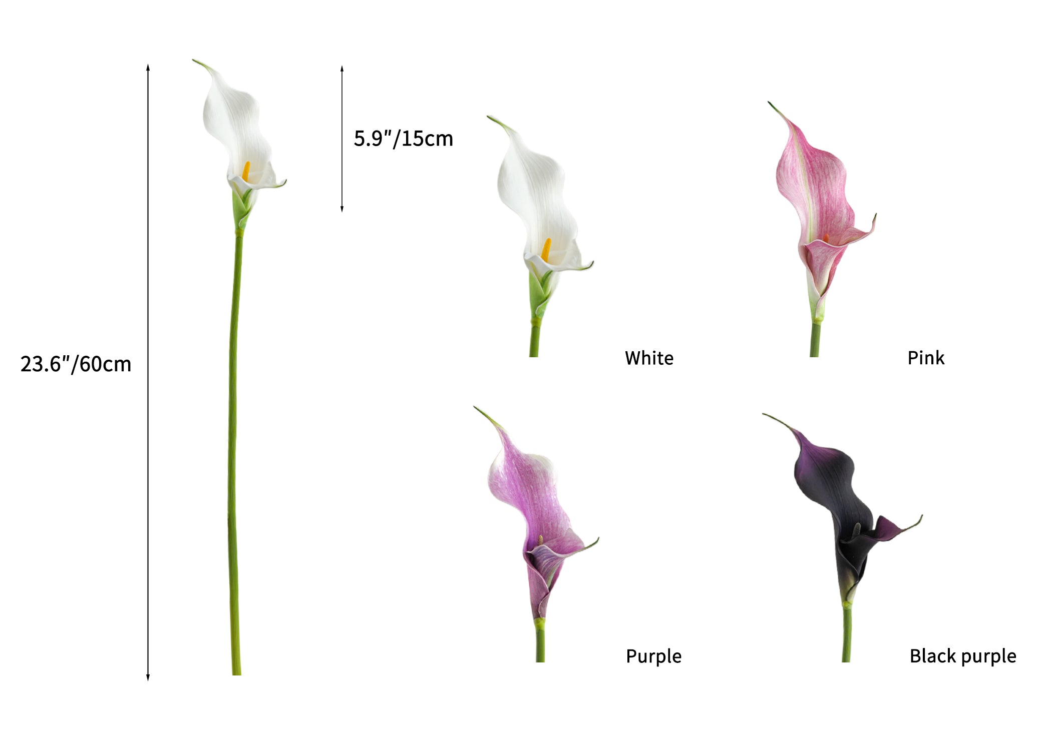 Artificial Calla Lily Flowers-23.6"