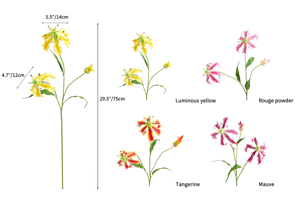 Realistic Artificial Gloriosa Lily -29.5"