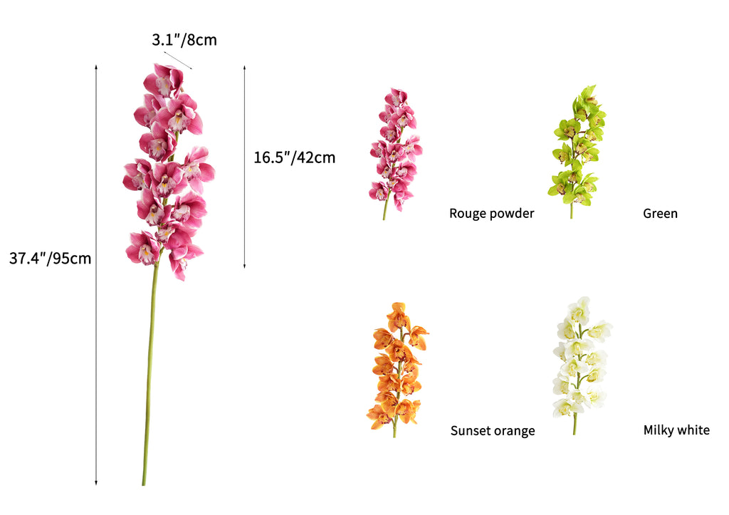 Large-sized artificial orchids with a realistic touch-37.4"