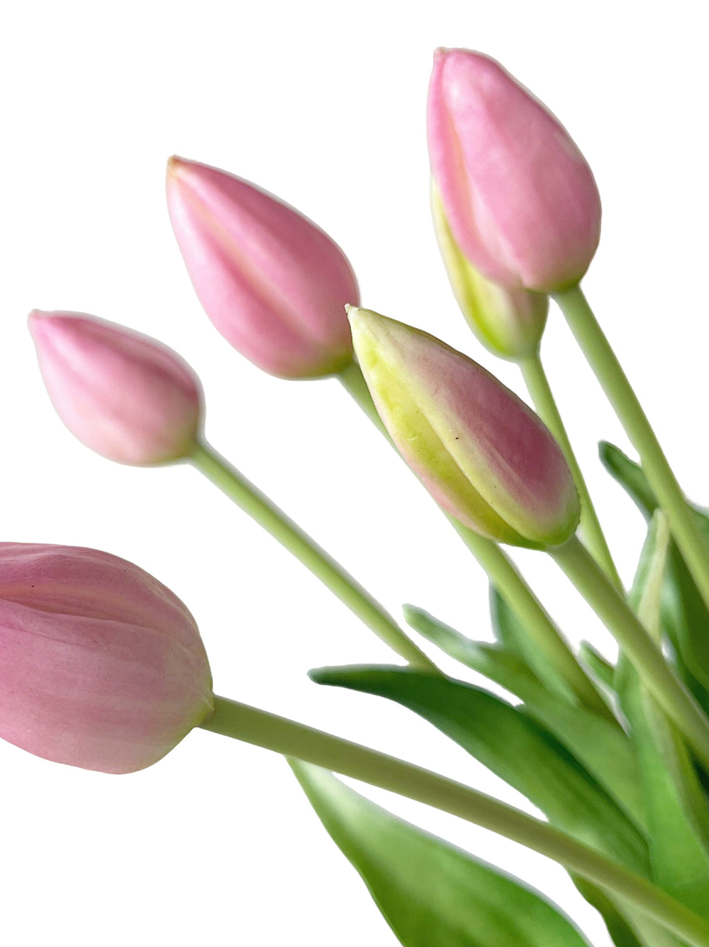 A bunch of artificial tulip flowers with 7 blooms -17.7 "