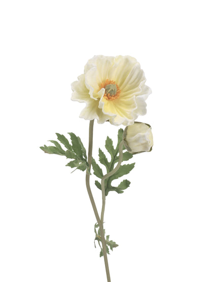 Faux Poppy Spray With Buds - 22.4"
