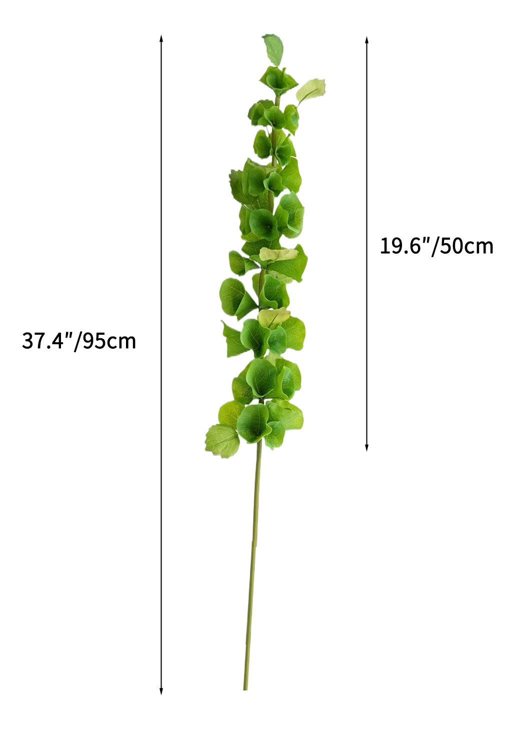 Large-sized artificial green plants with shell-shaped leaves - 37.4"