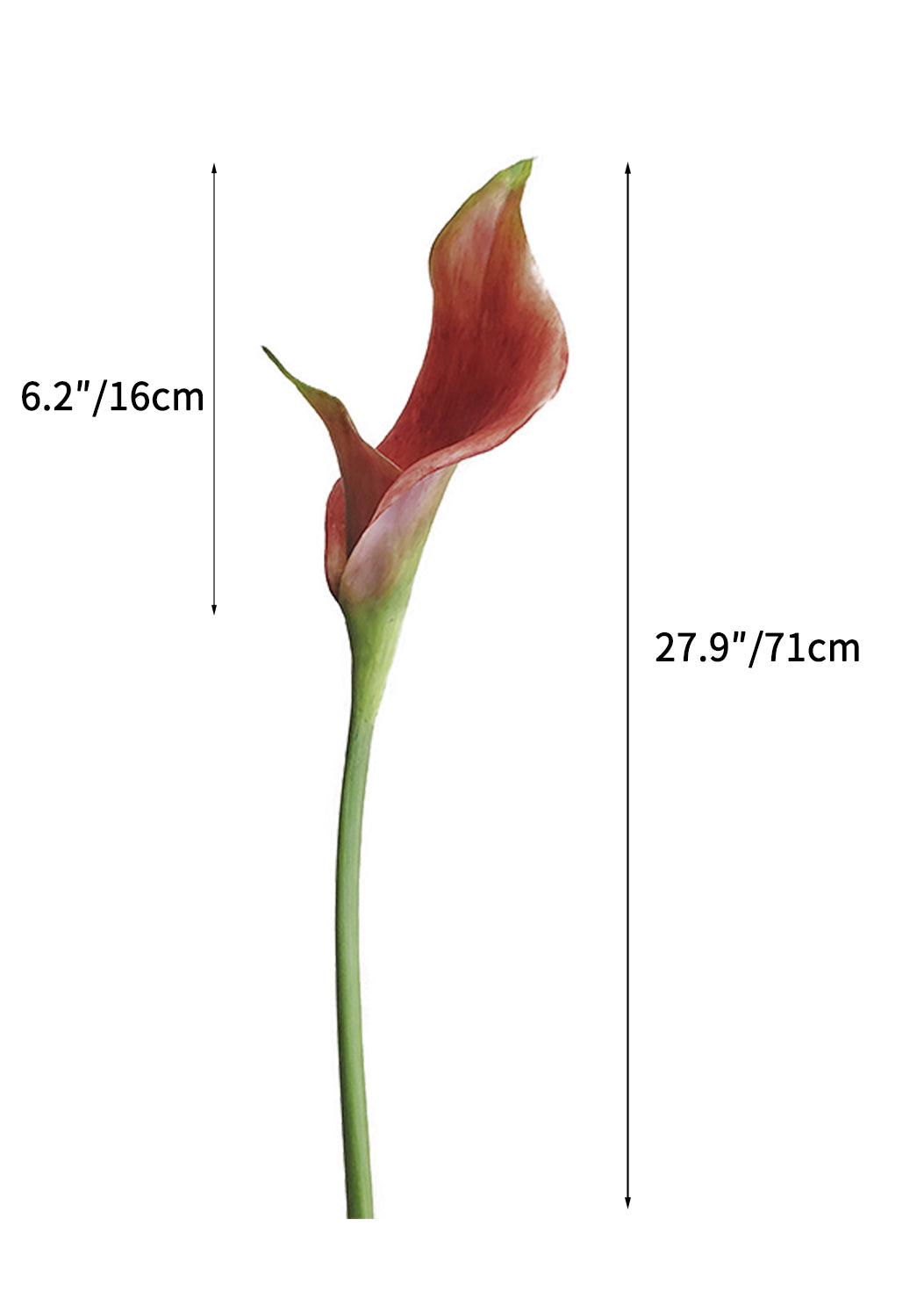 Artificial double-petaled calla lily flowers- 27.9"