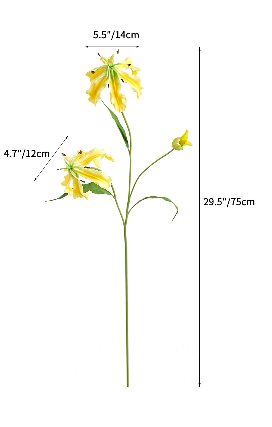 Realistic Artificial Gloriosa Lily -29.5"