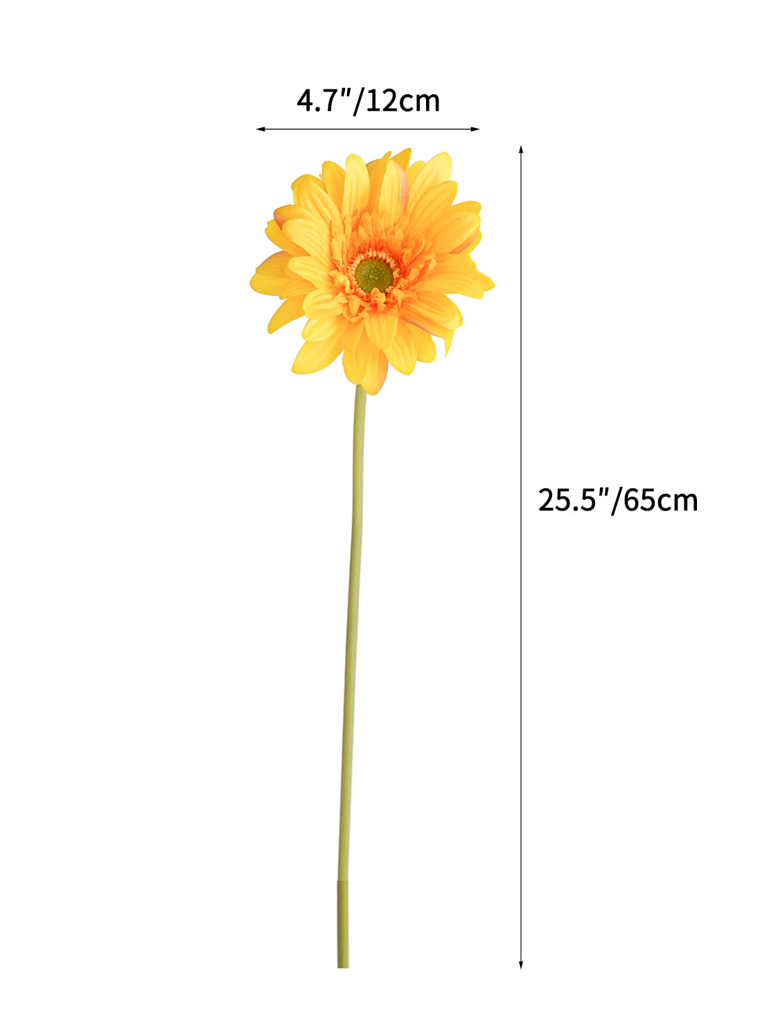 Luxurious Real-touch Artificial Gerbera Daisies - 25.6"