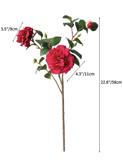 Faux Camellia Flowers -22.8"