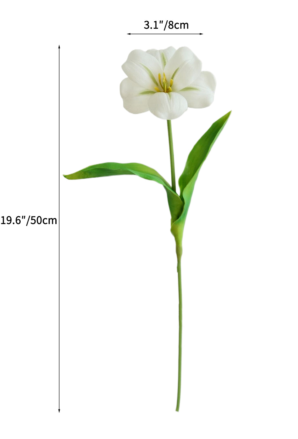 Artificial flowering tulips with a realistic tactile feel-19.6"