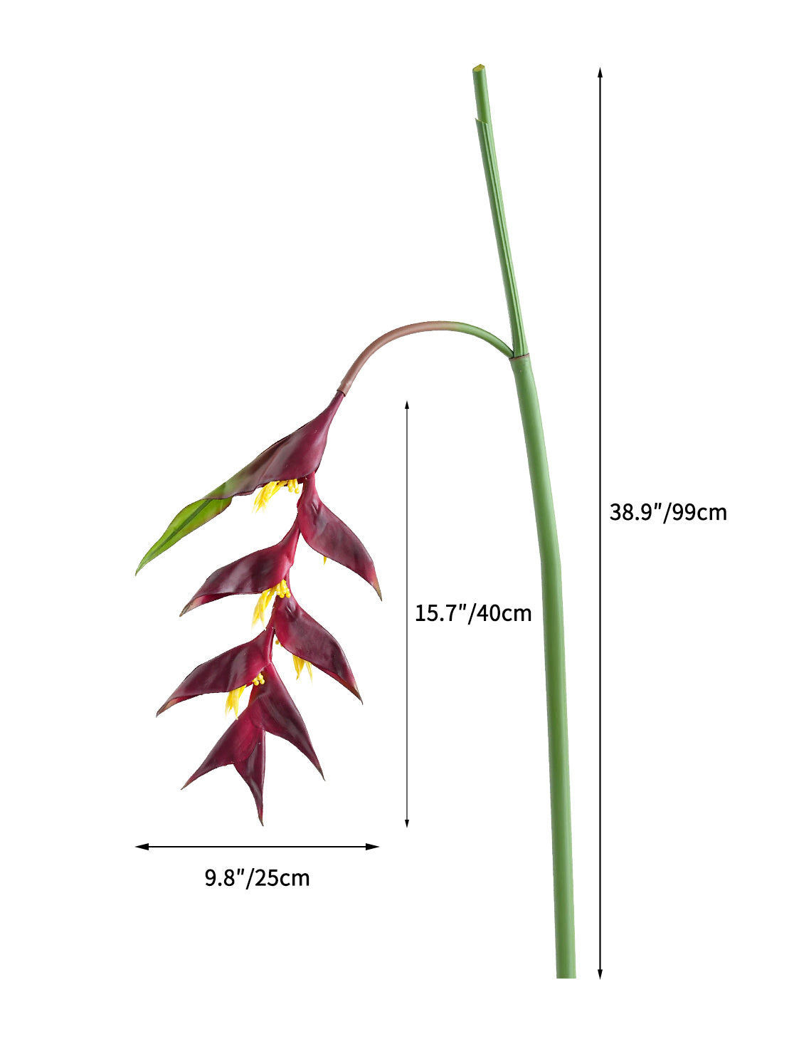 Lifelike Artificial Heliconias -38.9"