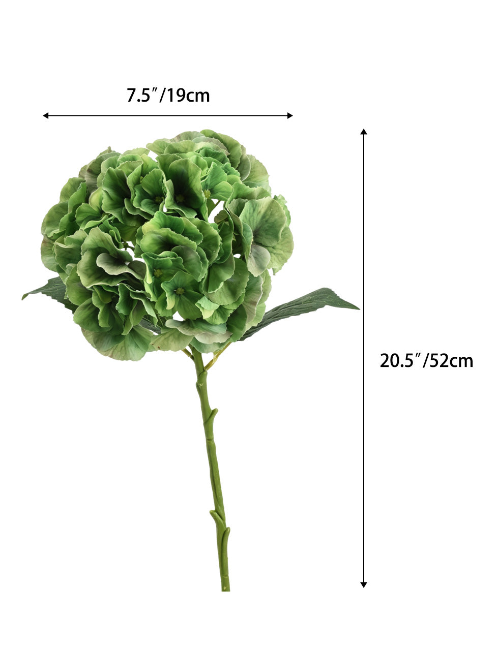 Artificial Real Touch Hydrangea Stem - 20.5"