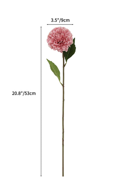 Faux Single-Bloom Dahlia Stem - 20.8"