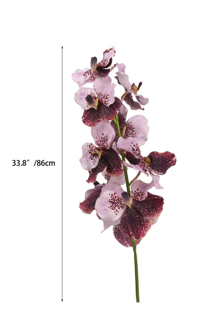 High‑Quality Real‑Touch Artificial Vanda Multi‑Blossom Stem‑33.8"