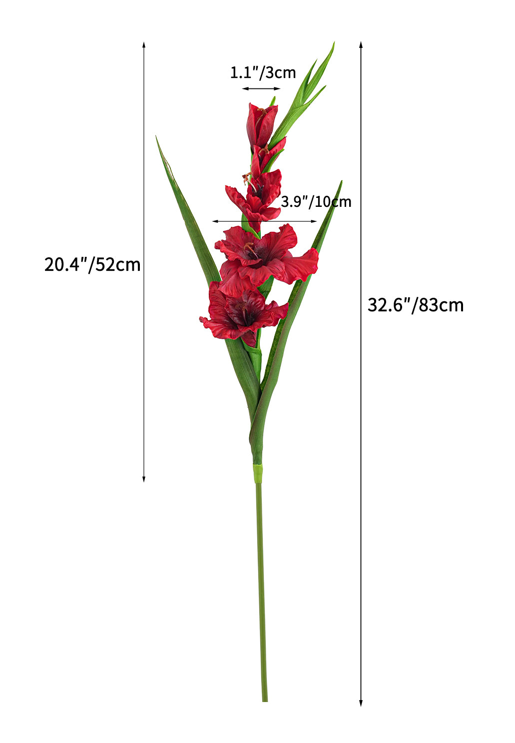 Artificial gladiolus flowers with a realistic touch-32.6"