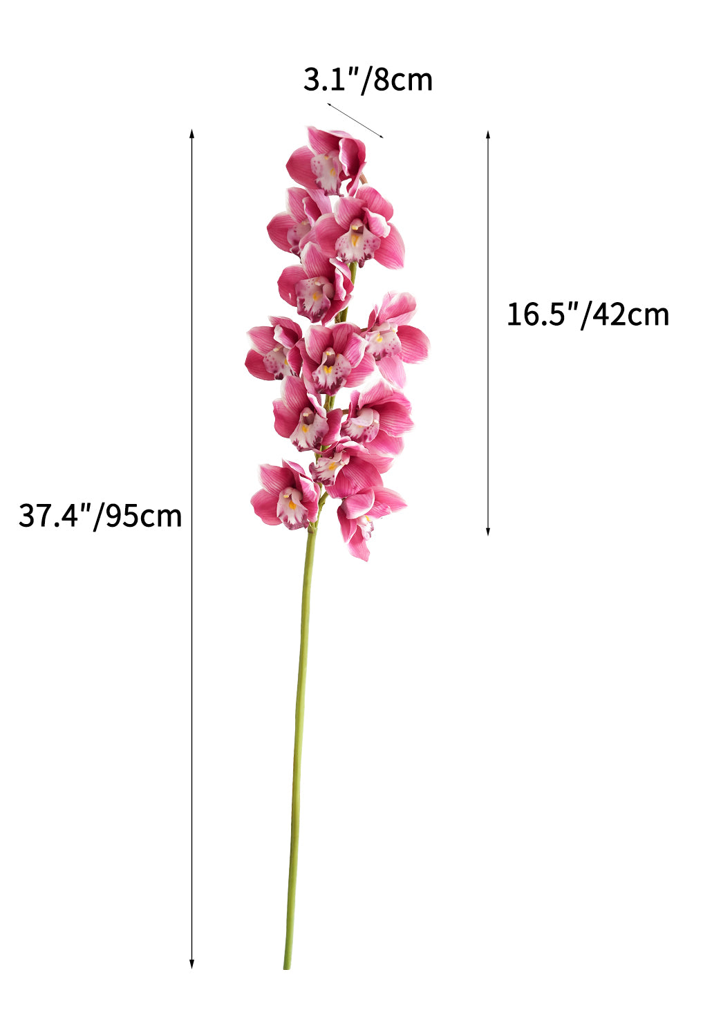 Large-sized artificial orchids with a realistic touch-37.4"
