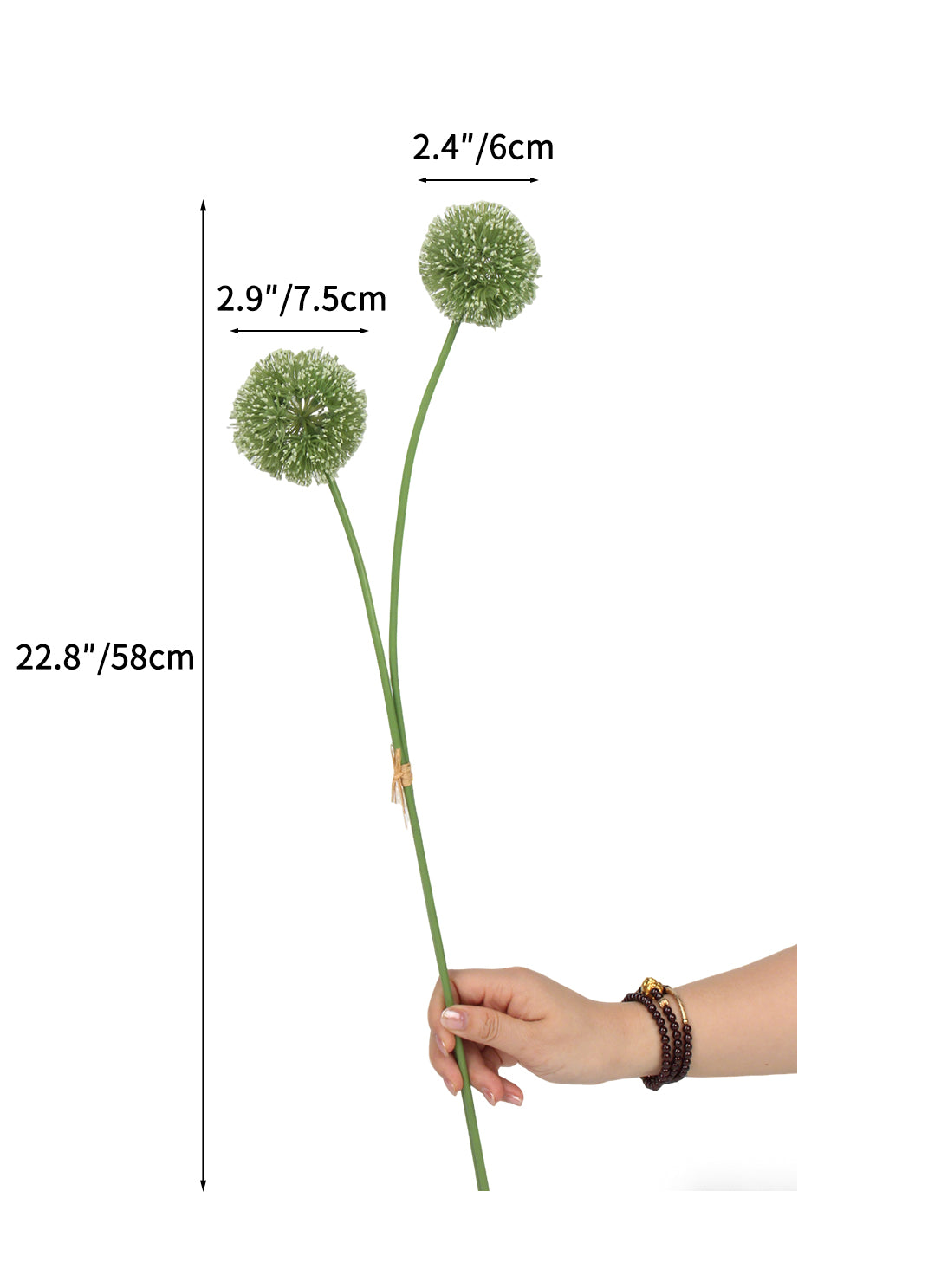 Faux Allium Stem - 22.8"