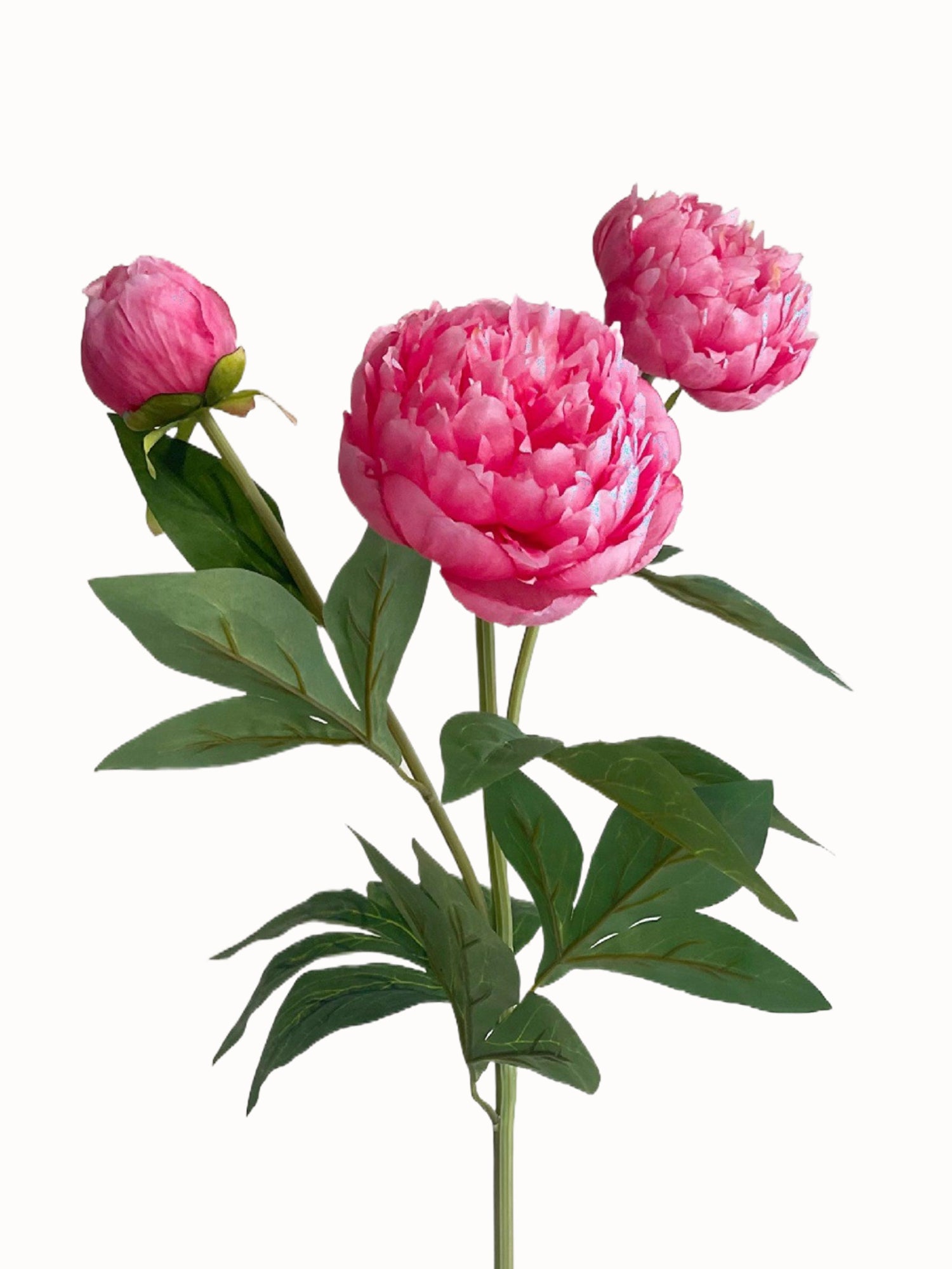 A bunch of artificial peony flowers with 3 blooms-29.5 "