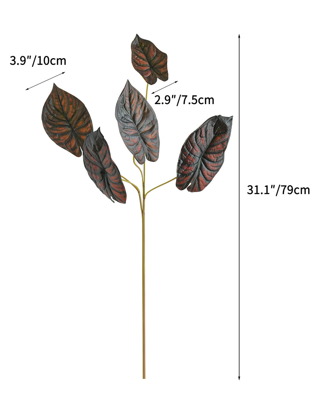 Faux Alocasia Leaves -31.1"