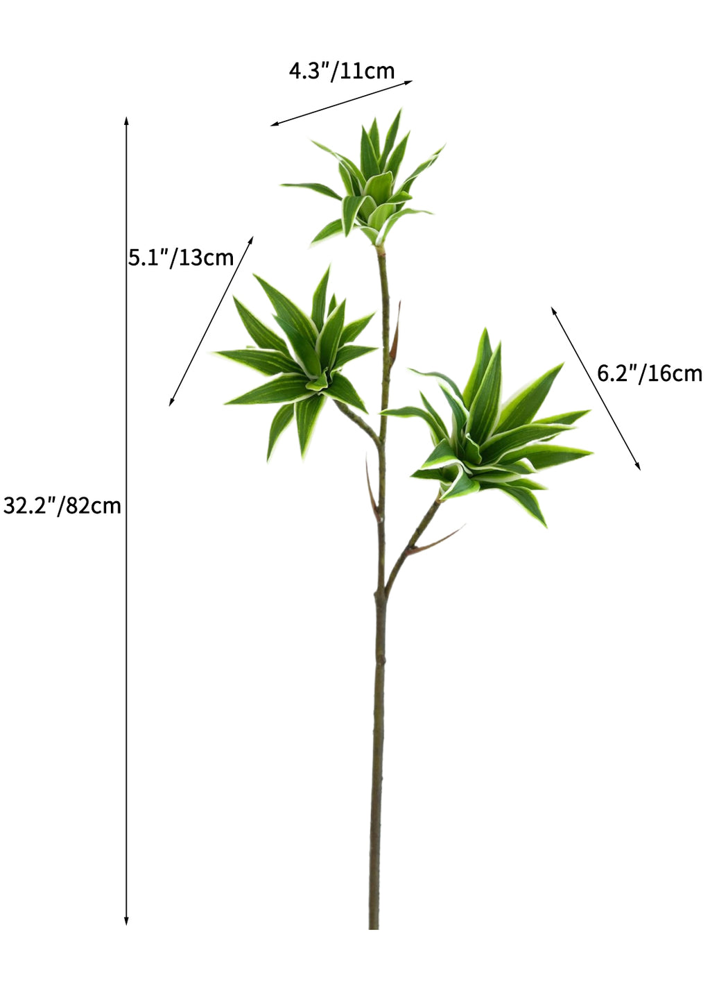 Artificial foliage green plants of Dracaena reflexa - 32.2"