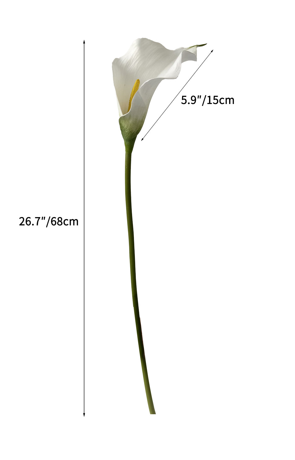 Large Fake Calla Lily with Gentle Hues -26.7"