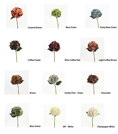 Artificial Real Touch Hydrangea Stem - 20.5"