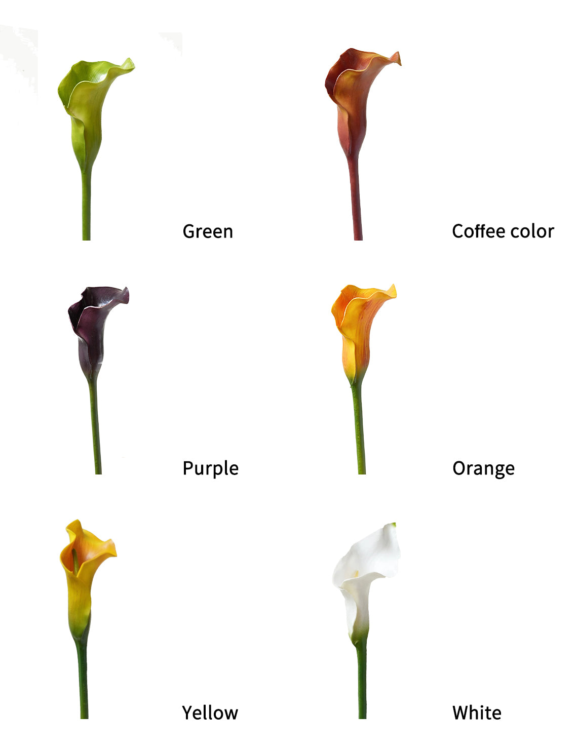 Luxurious artificial calla lilies- 29.5"