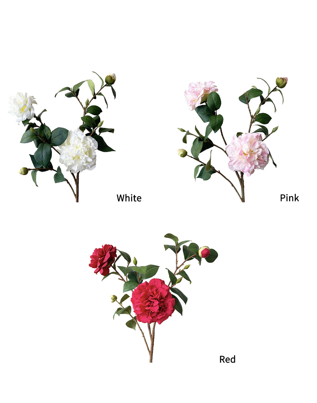 Faux Camellia Flowers -22.8"