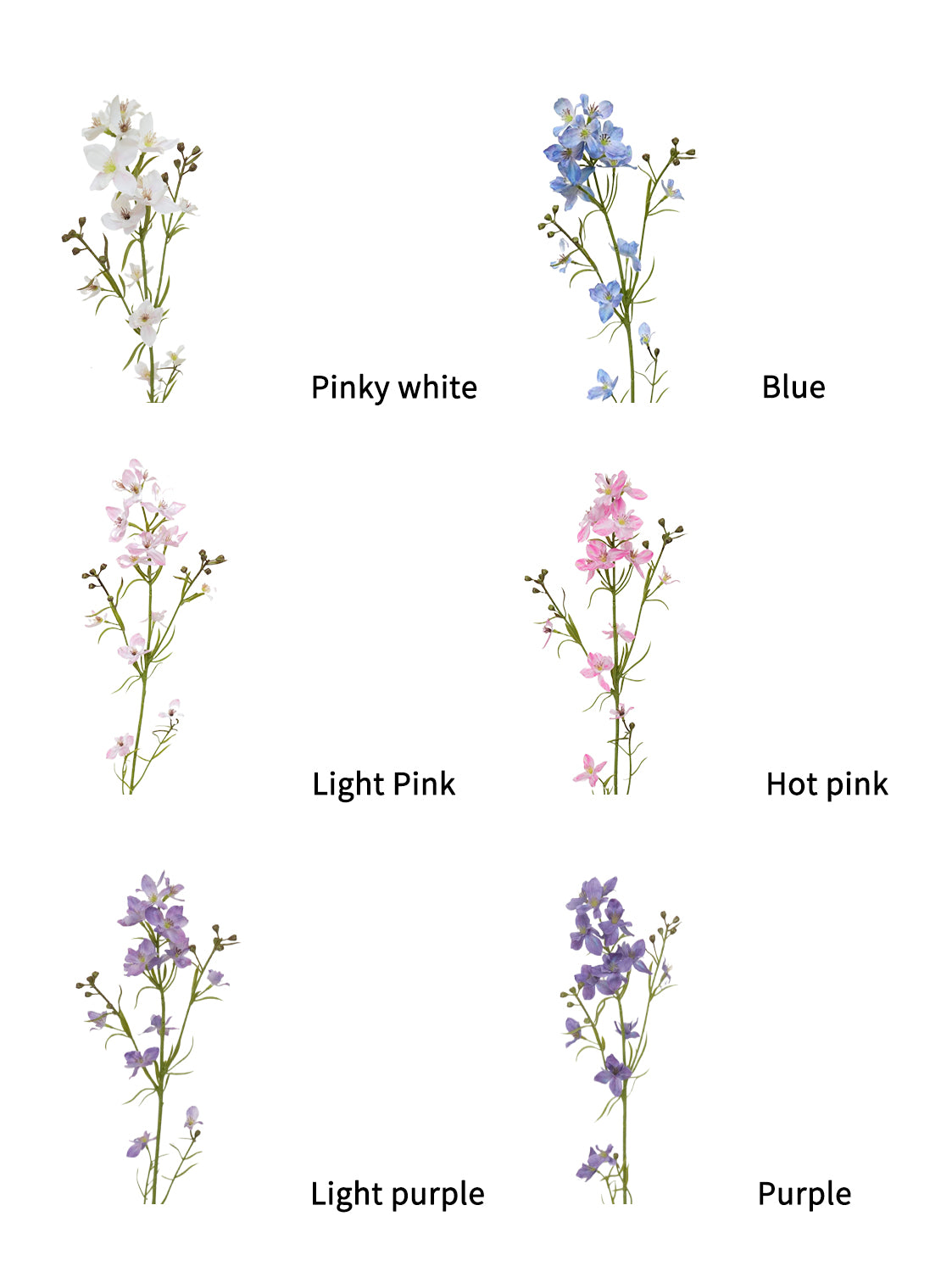 Fake Larkspur Artificial Flowers -31.1"
