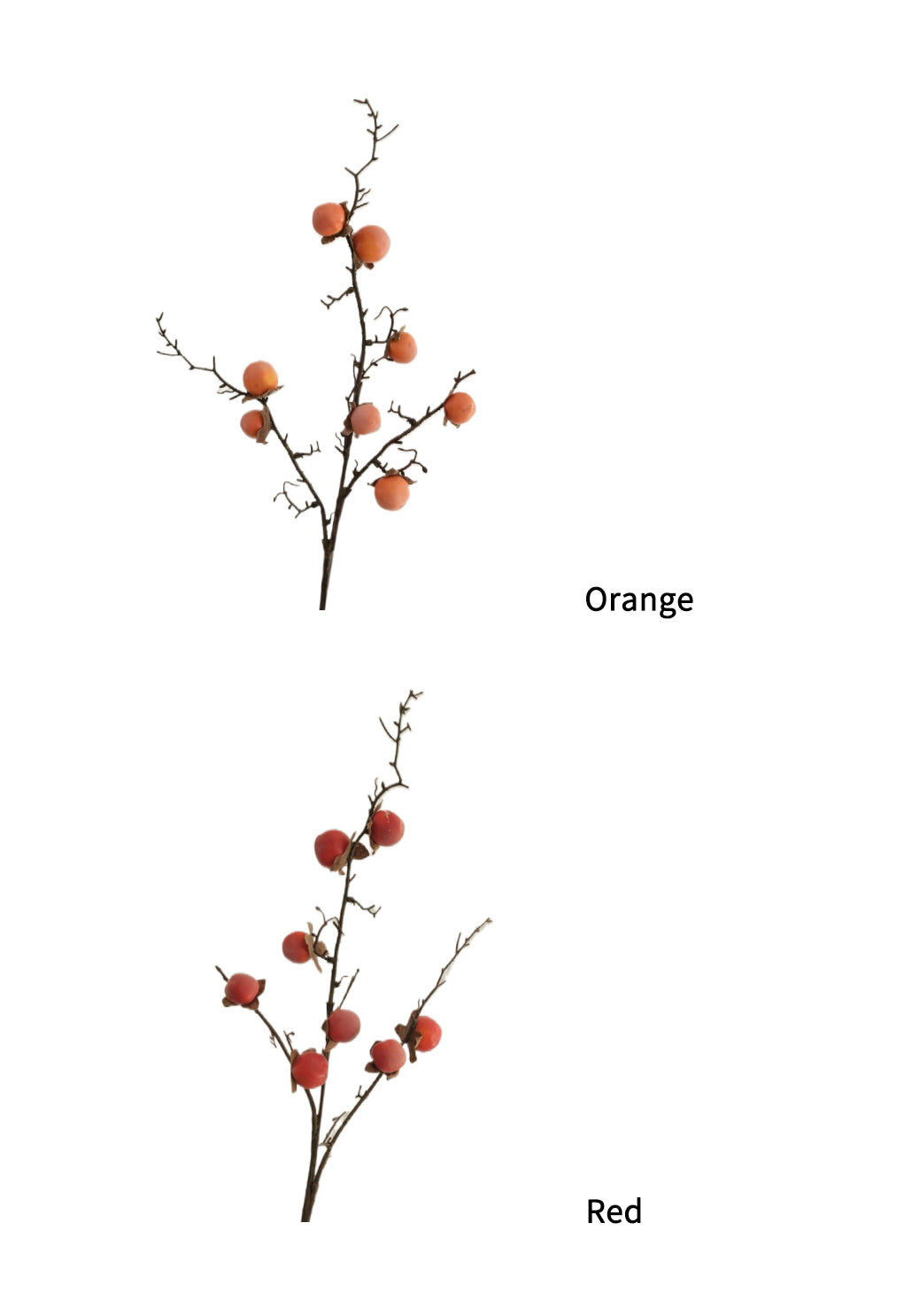 Faux Persimmon Fruits-34.6"