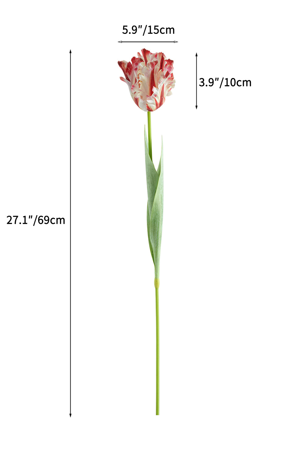 Highly customized artificial Parrot Tulip flowers-27.1"