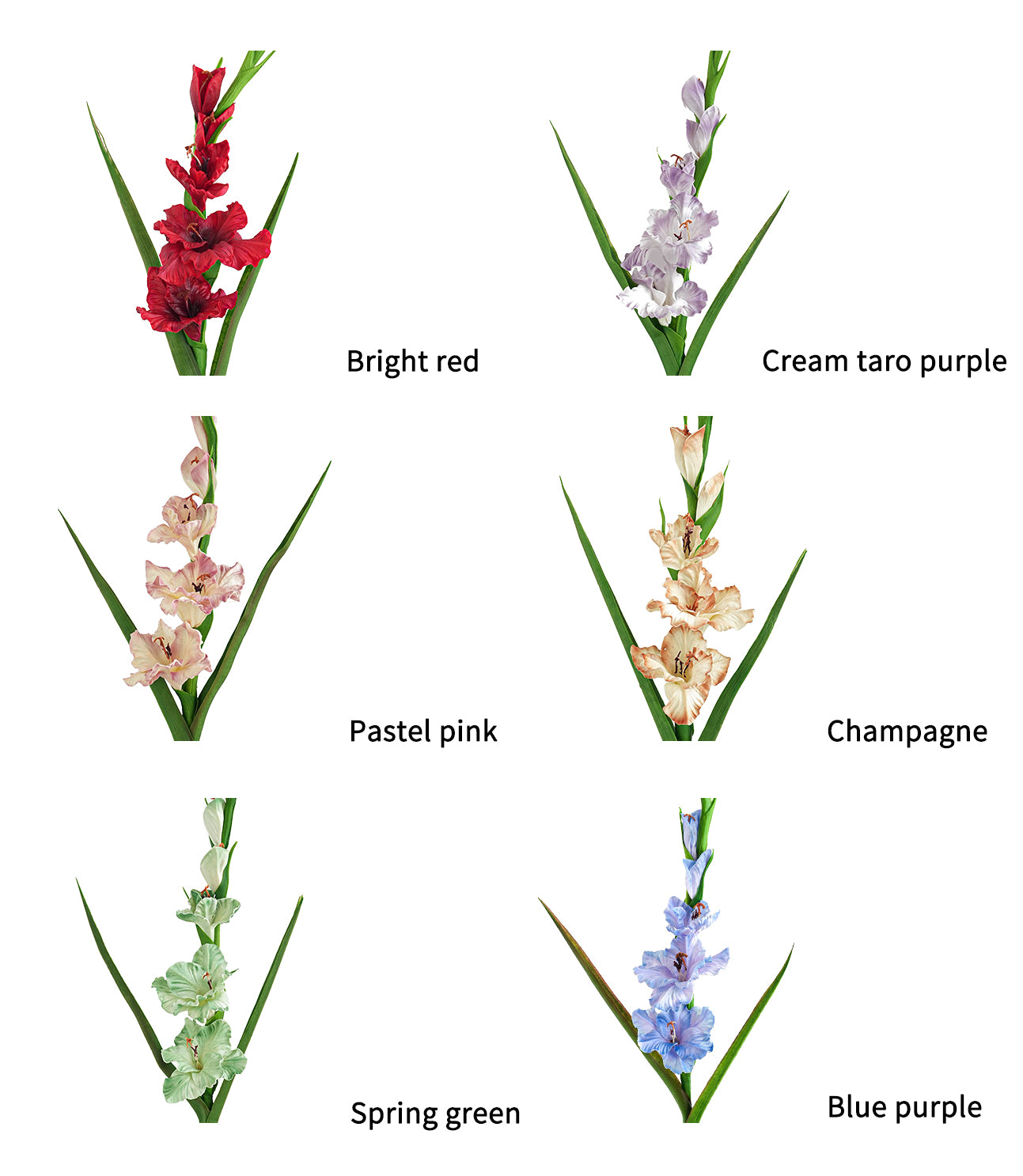 Artificial gladiolus flowers with a realistic touch-32.6"