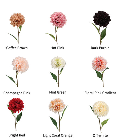 Faux Single-Bloom Dahlia Stem - 20.8"