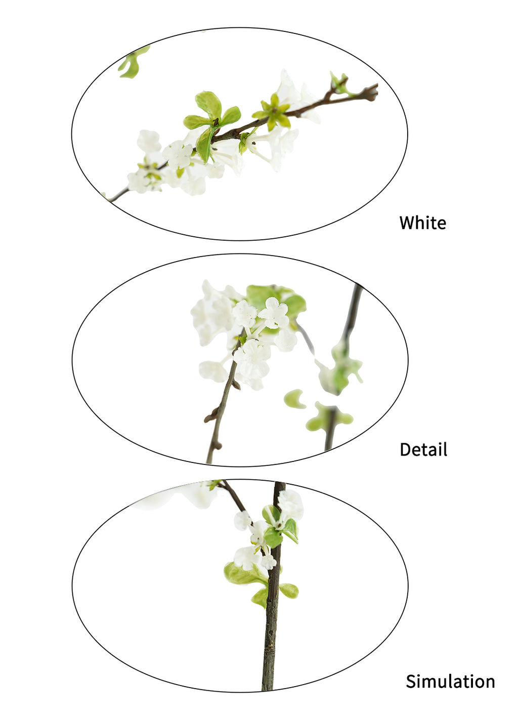 Artificial Fake Flowers Faux Snow Willow -34.6"