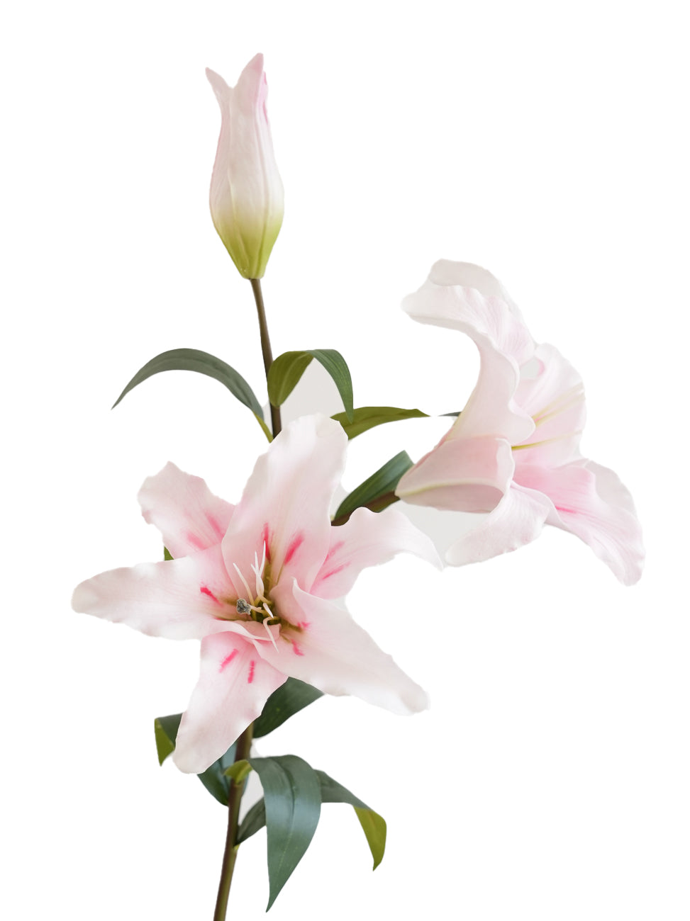 Artificial three - stem lily flowers with a real touch -36.2"