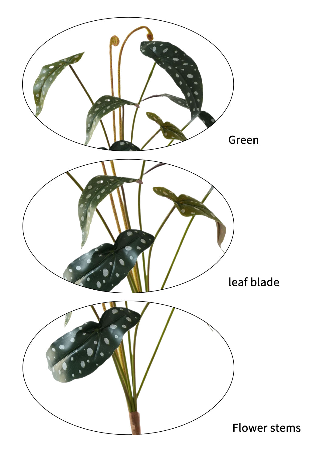 Fake Polka Dot Begonia Artificial Trout Begonia -21.2"