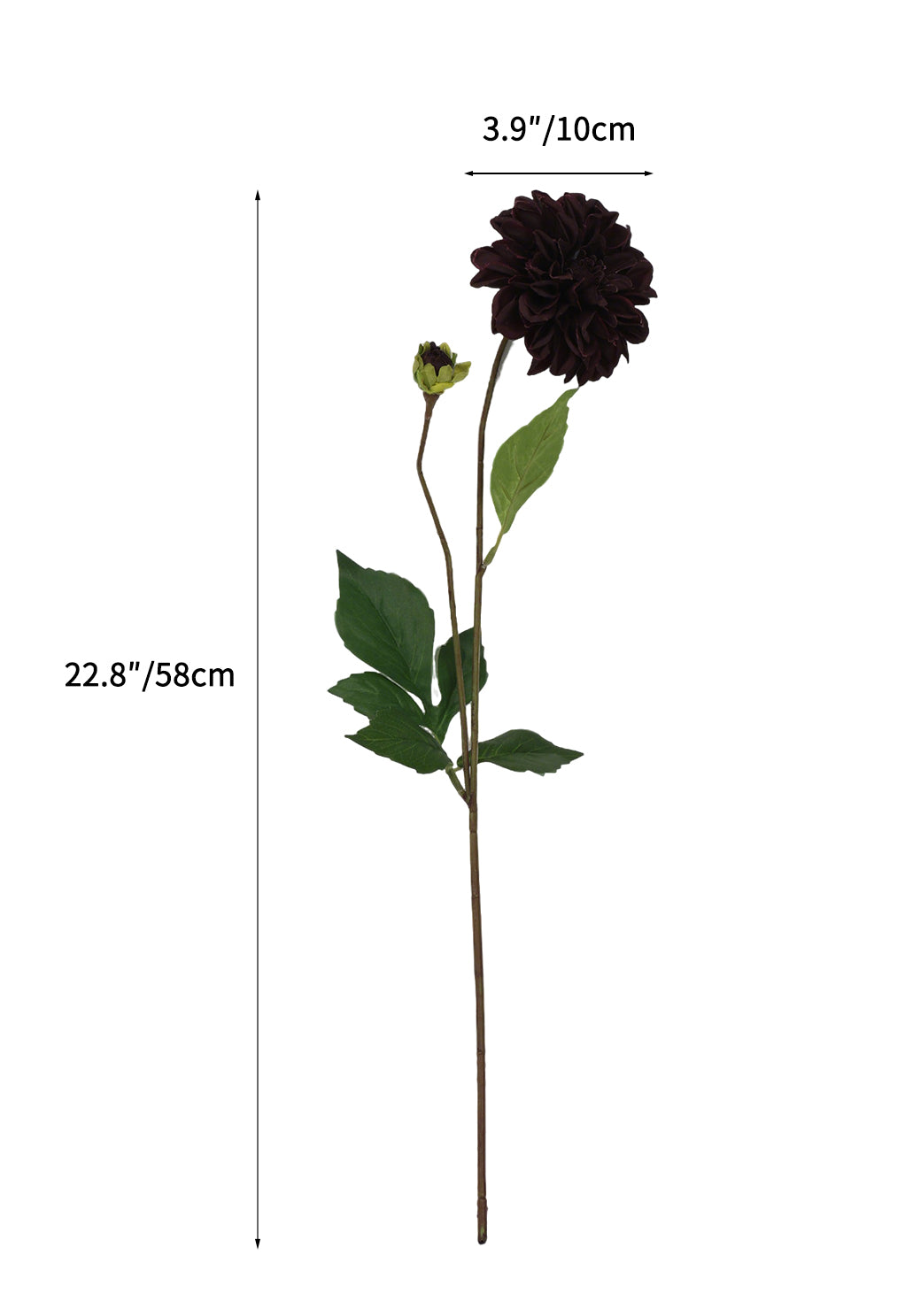Faux Dahlia Spray With Buds - 22.8"