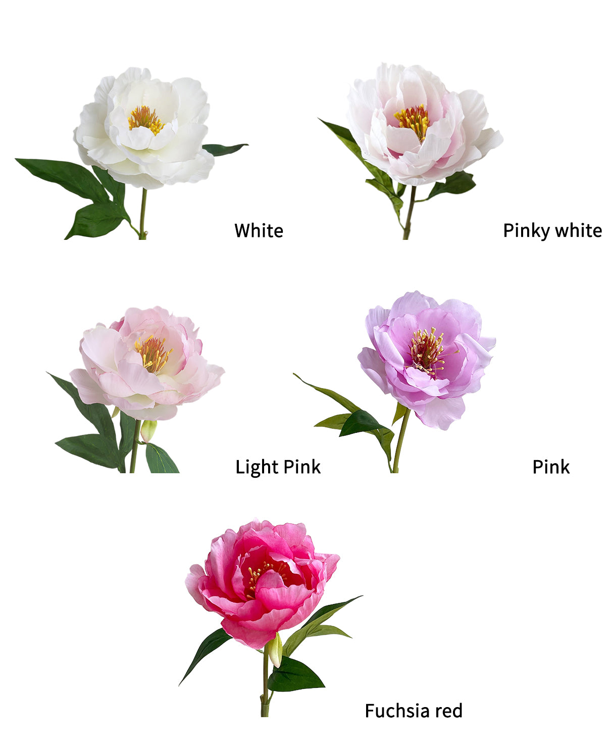 Artificial Peony Flowers in Oil Painting Look  -18.5"