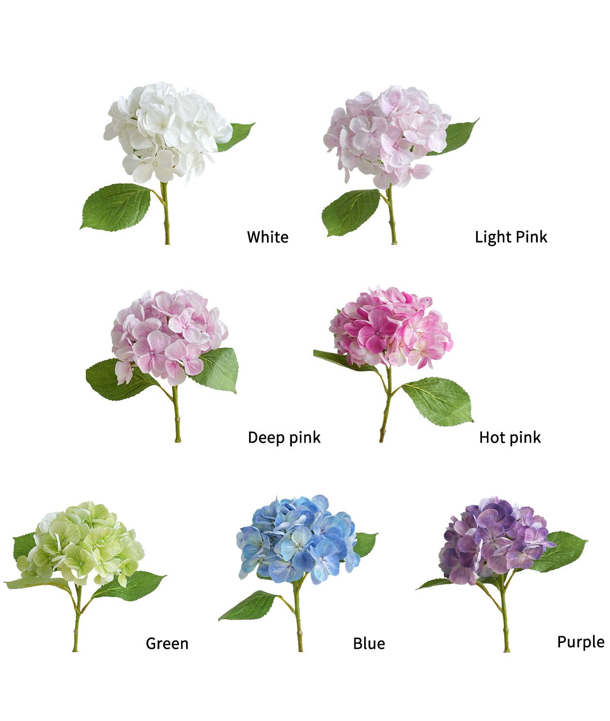 High-quality artificial hydrangea flowers - 18.8"