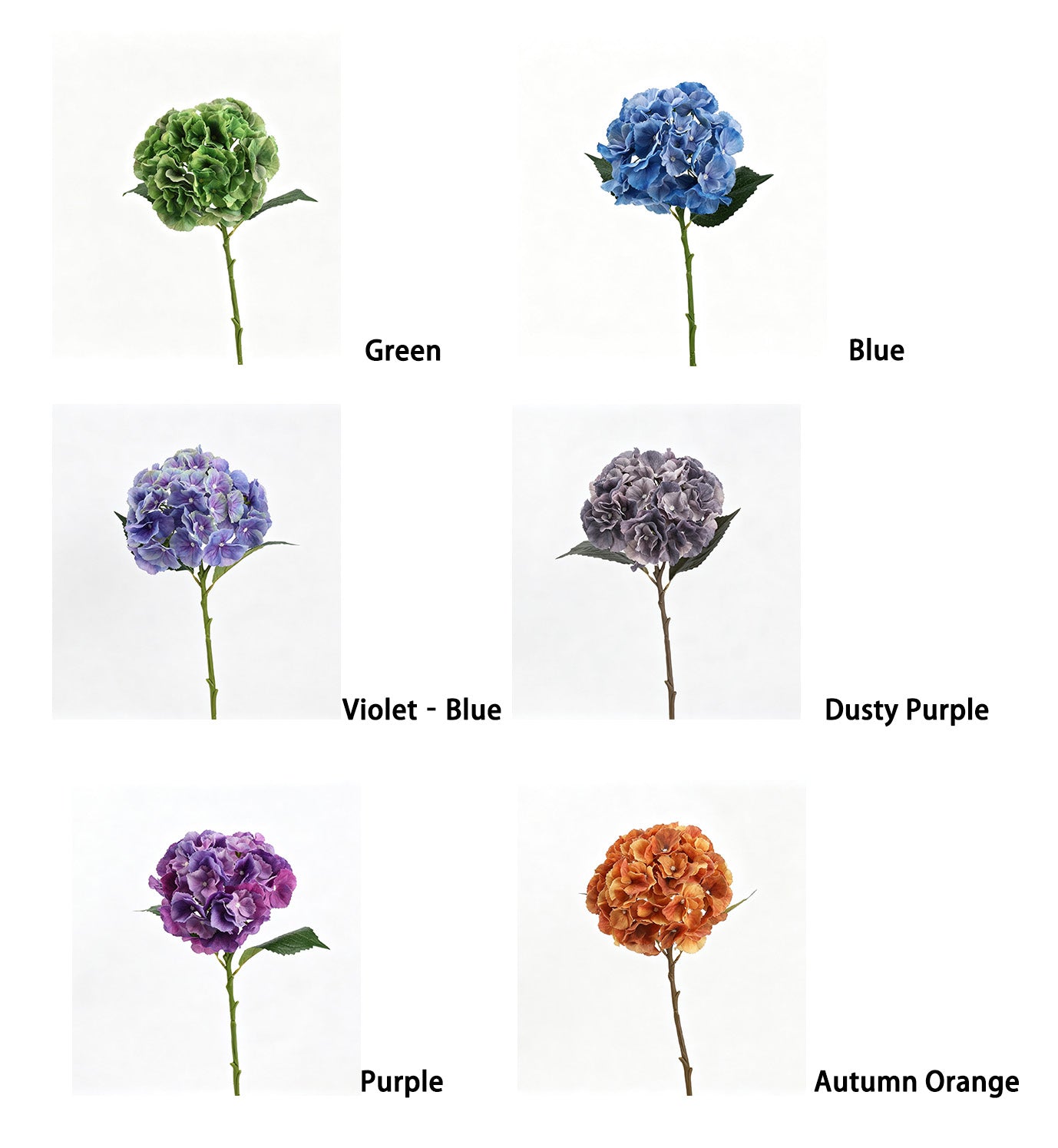 Artificial Real Touch Hydrangea Stem - 20.5"