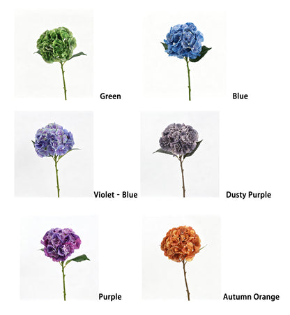 Artificial Real Touch Hydrangea Stem - 20.5"
