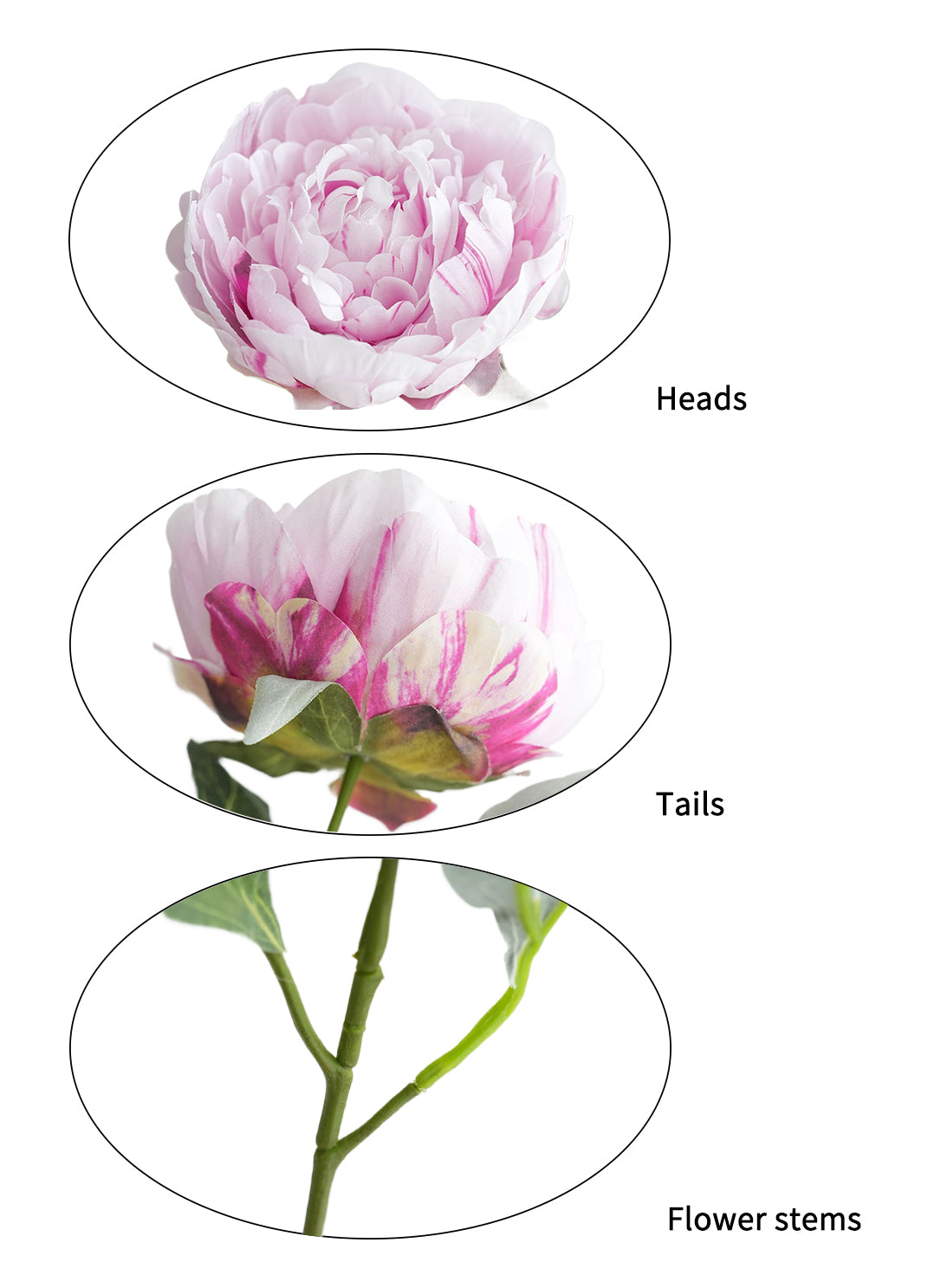 Fake Sarah Peony Artificial Sarah Bernhardt-20.4"