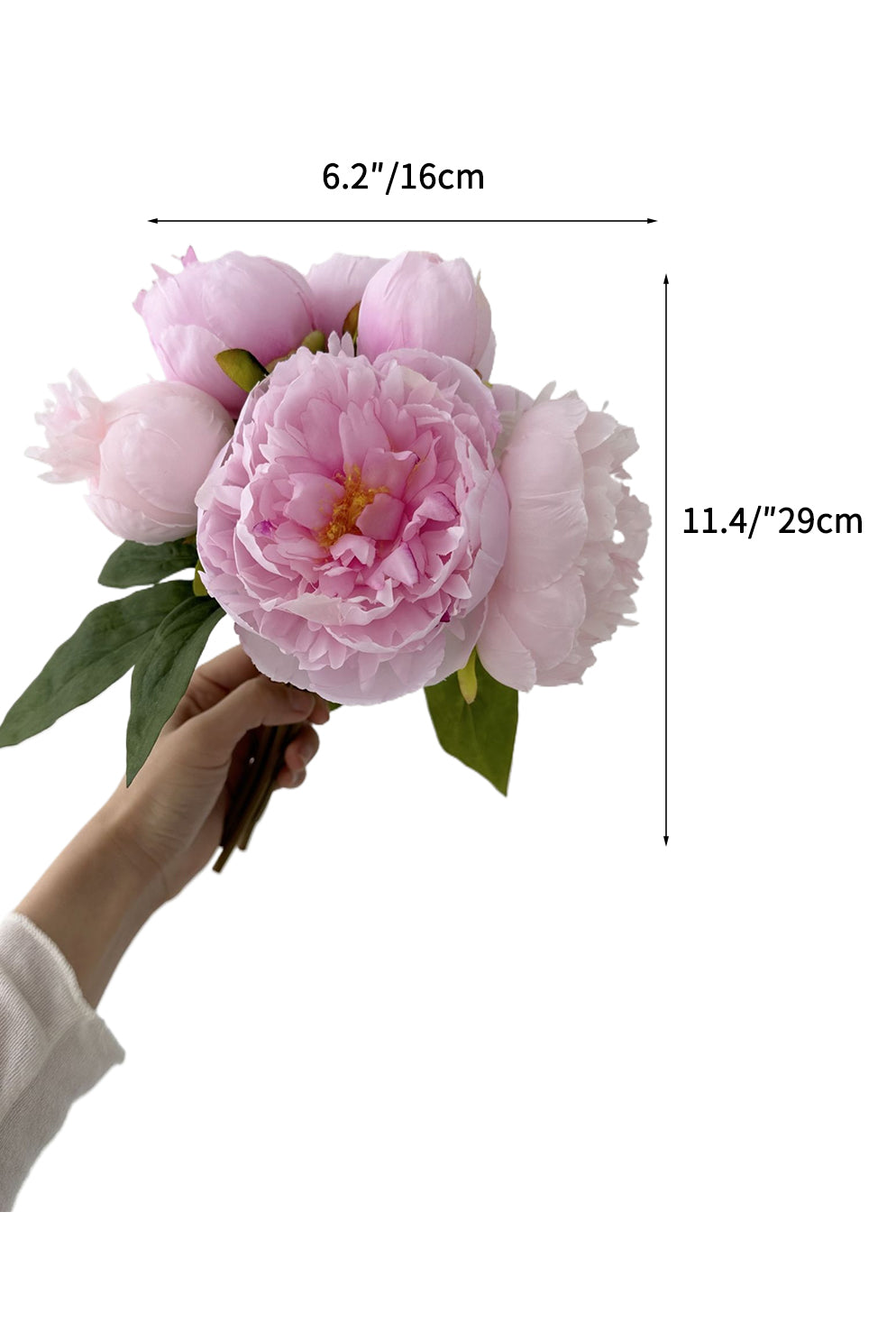 Realistic Artificial Peony Bouquets-11.4"