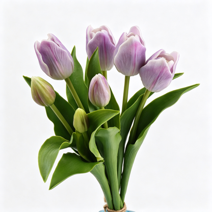 Natural Real‑Touch Tulip Bouquet‑15"