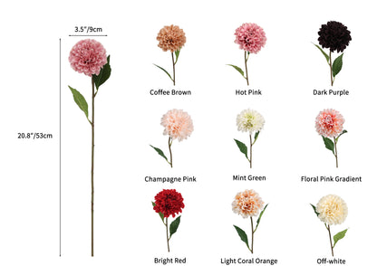 Faux Single-Bloom Dahlia Stem - 20.8"