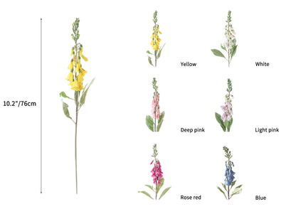 Faux Digitalis Flowers Artificial Foxglove-29.9"
